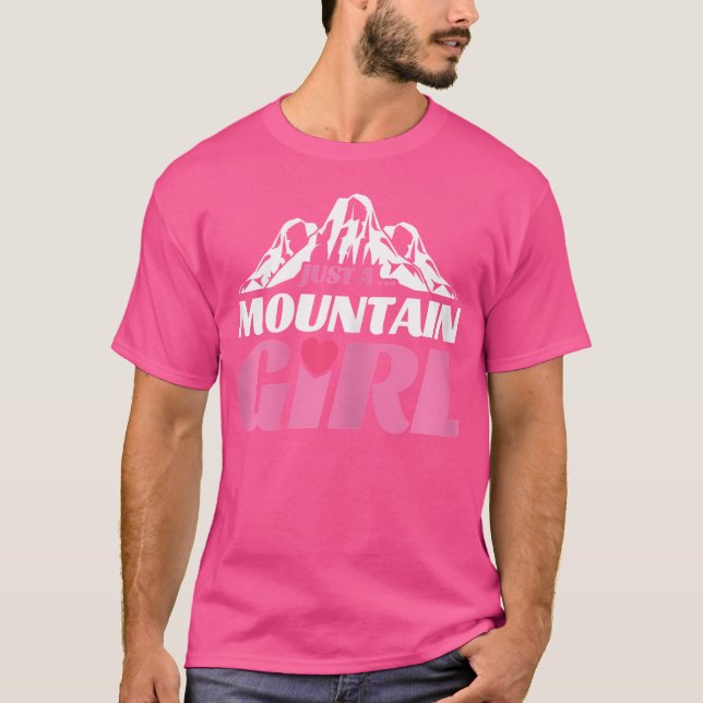 Camiseta Rapariga das Montanhas Adoram Escalar Montanhas Ca (Frente)