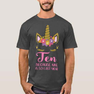 Camiseta Rapariga de 10 anos de aniversário de 10 anos vest