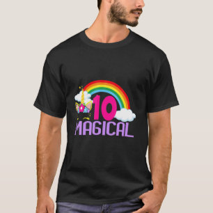 Camiseta Rapariga De 10 Anos Magica Unicórnio 10 Décimo N