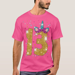 Camiseta Rapariga de 13 anos Treze 13 no Unicórnio