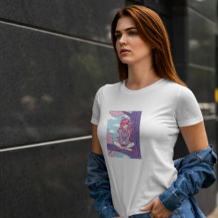 Camiseta Rapariga De Anime Em Uma Árvore