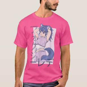 Camiseta Rapariga de anime japonesa, raposa fofa para mulhe