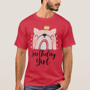 Camiseta Rapariga de Aniversário Arco-Íris De Festas Bestia