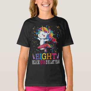 Camiseta Rapariga de aniversário de 8 anos presente no Unic