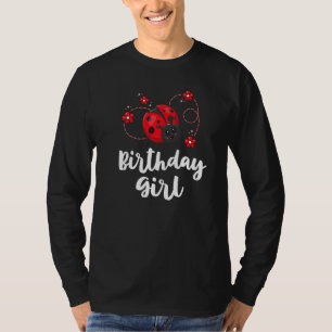 Camiseta Rapariga De Aniversário Que Corresponde À Ladybug 