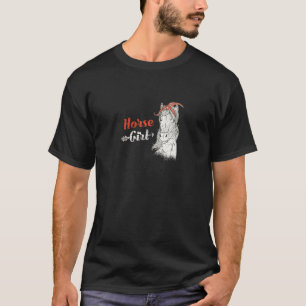 Camiseta Rapariga de Cavalo Roupa Equestrian Horseback Rid