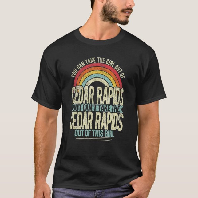 Camiseta Rapariga De Cedar Rapids Iowa Hometown Cedar (Frente)
