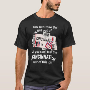 Camiseta Rapariga de Cincinnati Embaraçando Bilhete de Voo 