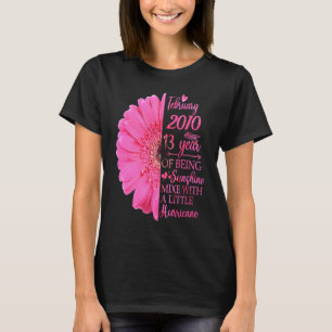Camiseta Rapariga De Fevereiro De 2010, 13 Anos, Aniversári