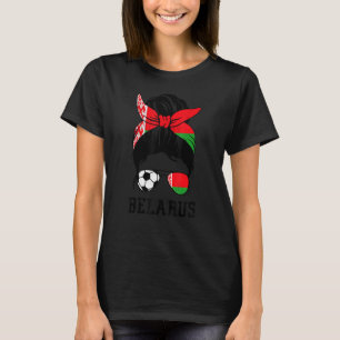 Camiseta Rapariga de futebol bielorrussa Mamãe Mensagem Bun