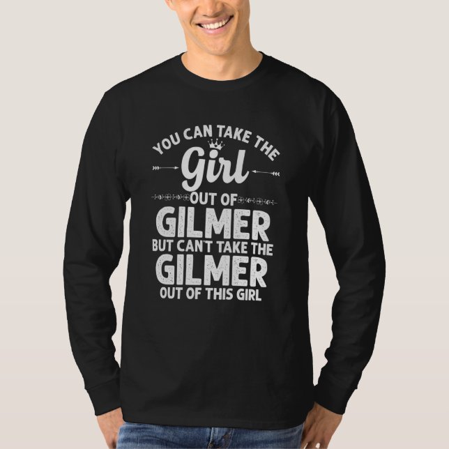 Camiseta Rapariga De Gilmer Tx Texas Funny Home Roots Usa (Frente)