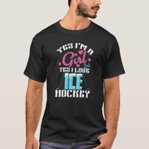 Camiseta Rapariga de Hóquei Ama Hóquei no Gelo