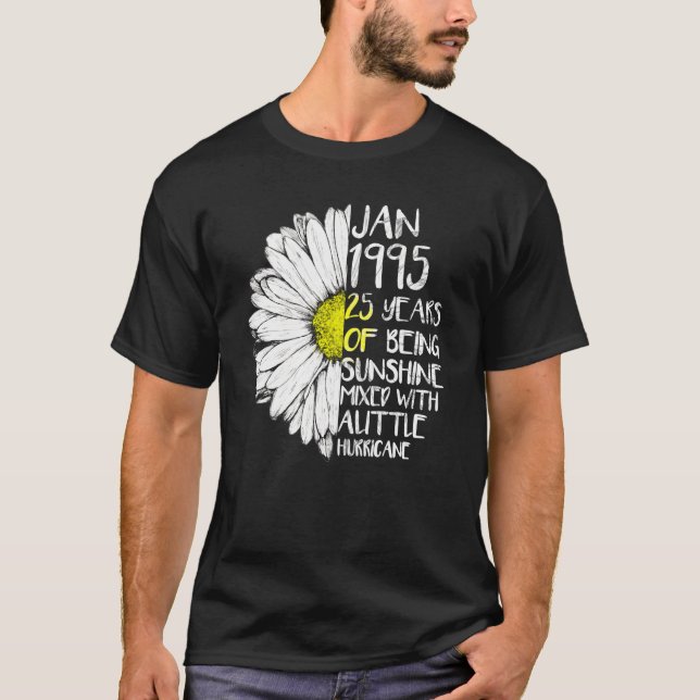 Camiseta Rapariga De Janeiro Feita Em 1995 25 Sunshine Hurr (Frente)