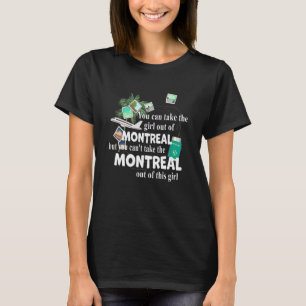Camiseta Rapariga De Montreal Patriótica Garota Orgulhosa D