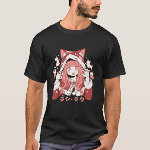 Camiseta Rapariga de Natal Waifu Kawaii Japão Holida