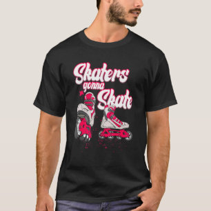Camiseta Rapariga De Patinador Ou Roller Rapariga Um Patina