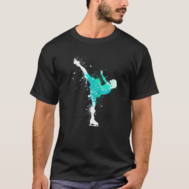 Camiseta Rapariga de patinagem de gelo no inverno (Frente)