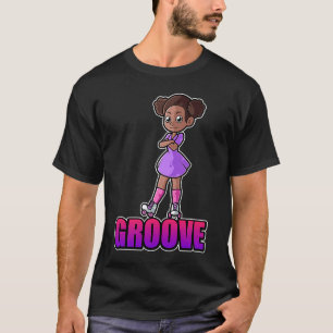 Camiseta Rapariga de patins afro para patinadora de patinaç