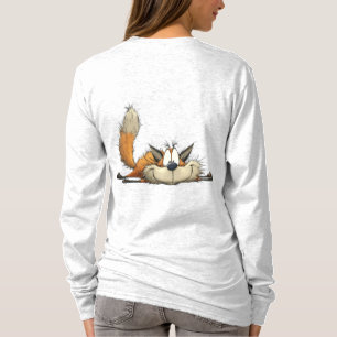 Camiseta Rapariga de Raposa Cartoon Relaxada e Fofa