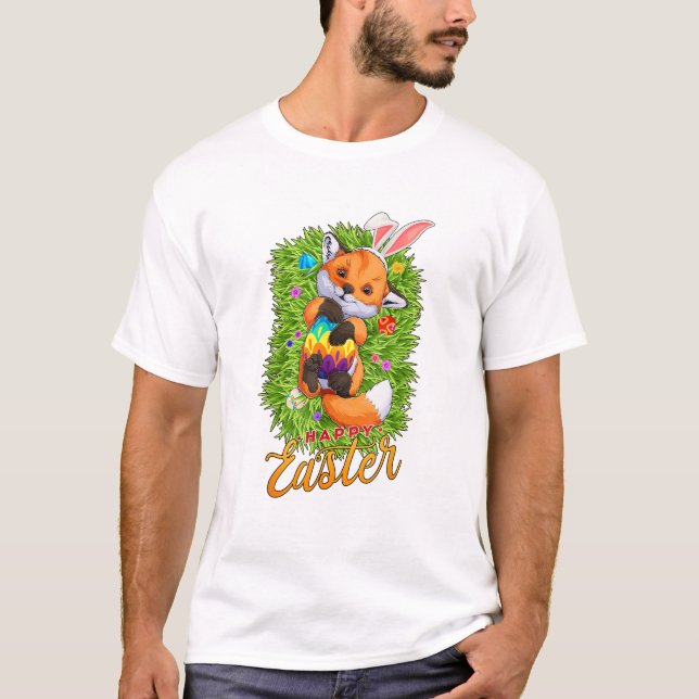 Camiseta Rapariga de Raposa Fofa com Orelhas de Coelho Feli (Frente)
