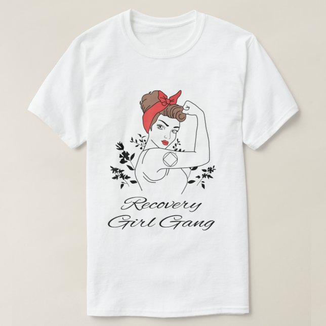 Camiseta Rapariga de Recuperação Narcóticos Anônimos NA A 1 (Frente do Design)