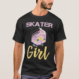 Camiseta Rapariga de skate Rapariga de skate Skater Raparig
