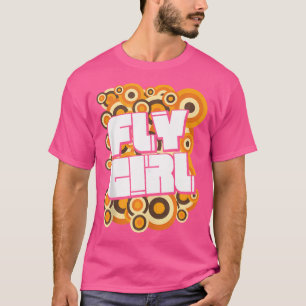 Camiseta Rapariga De Voo 70S 80S Antiga Coluna Retro Hip Ho