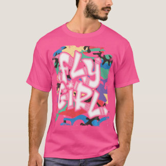 Camiseta Rapariga De Voo 80S 90S Antiga Camo B-Rapariga Hop