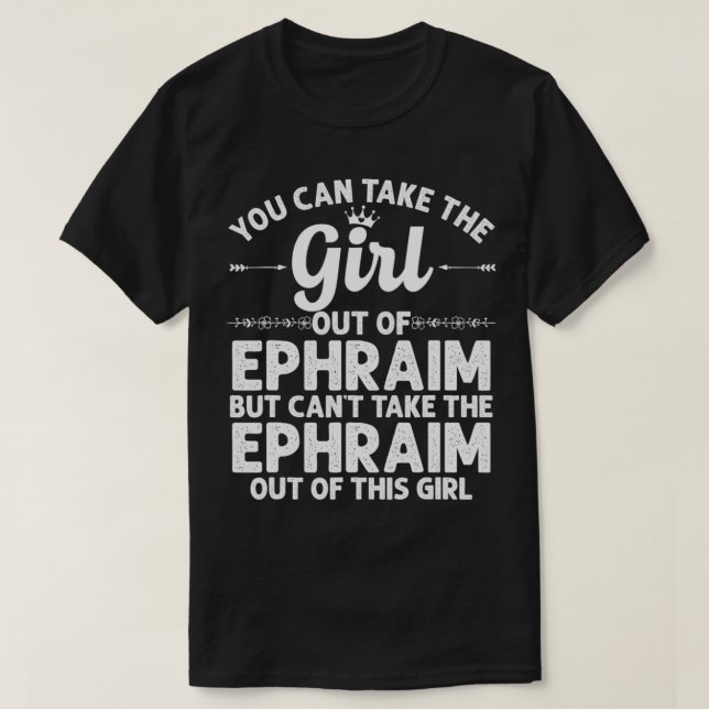 Camiseta Rapariga Do EPHRAIM UT UTAH Deu Raízes Engraçadas (Frente do Design)