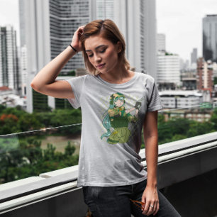 Camiseta Rapariga do Exército com Anime de Arma