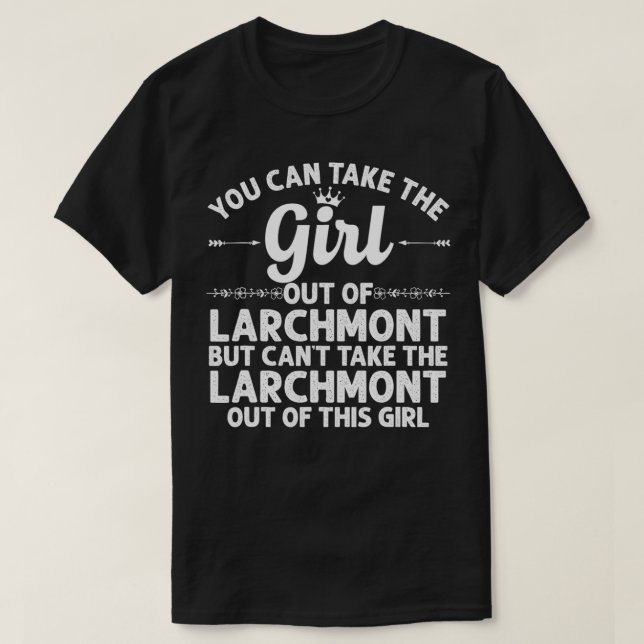 Camiseta Rapariga do LARCHMONT NY NOVA YORK Dará Uma Casa E (Frente do Design)