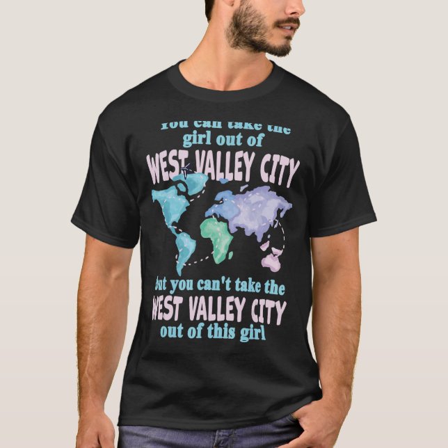 Camiseta Rapariga do Vale Ocidental da cidade de West Valle (Frente)