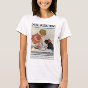 Camiseta Rapariga e Kitten, Jessie Willcox Smith