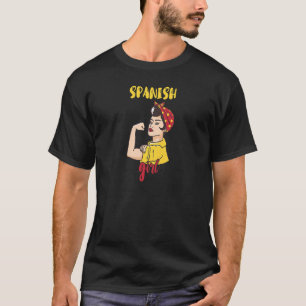 Camiseta Rapariga Espanhola Espanha Raízes País Espanhol
