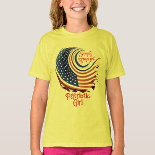 Camiseta Rapariga/Filha Patriótica Ampla
