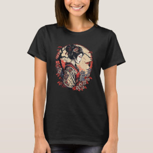 Camiseta Rapariga Geisha Japonesa e Arte e Pago Kimono Japã