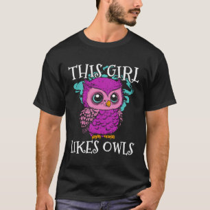Camiseta Rapariga Gosta De Coruja Natureza Aves Selvagens A