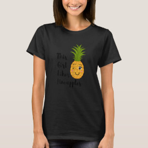 Camiseta Rapariga Gosta De Frutas Tropicais Do Hawaii Pinea