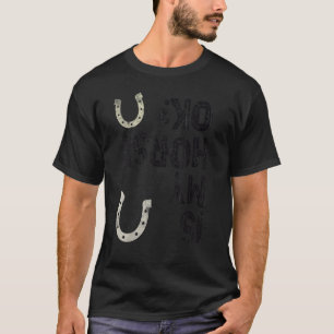 Camiseta Rapariga Horseback Rider É MEU CAVALO OK Equestre