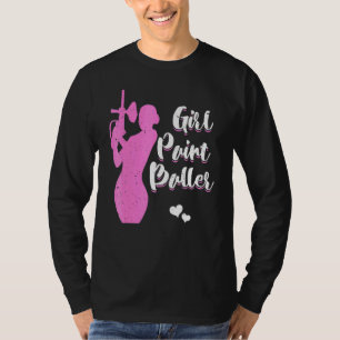 Camiseta Rapariga Jogadora de Pintball Jogadora Fêmea