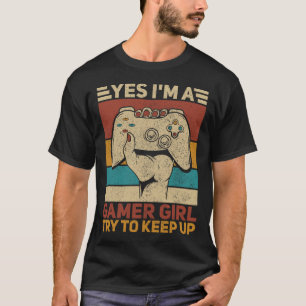 Camiseta Rapariga Jogando Roupa Jogo Jogo Raparigas Descabi