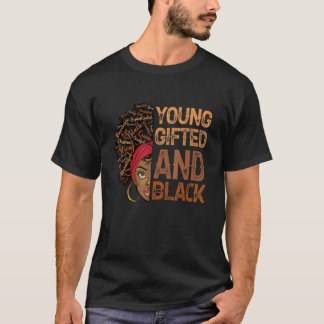 Camiseta Rapariga Jovem E Negra Melanina Meninas Crianças
