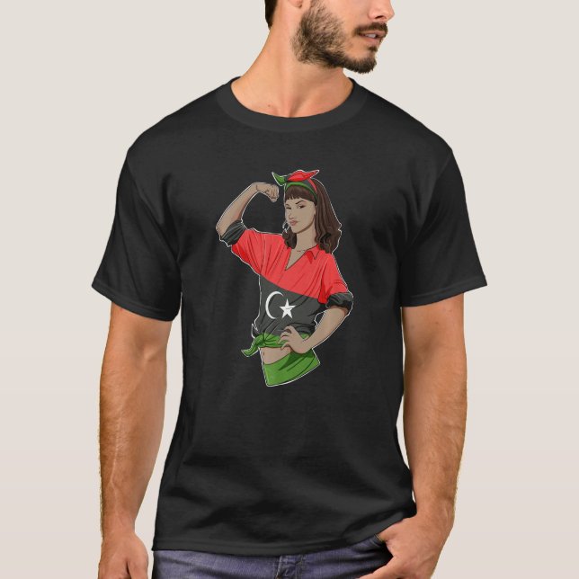 Camiseta Rapariga Líbia Inseparável Patrimônio Líbio Na Líb (Frente)