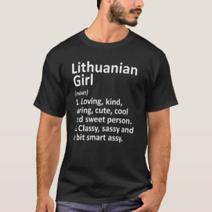 Camiseta Rapariga lituana Lituânia Engraçada País Raíze