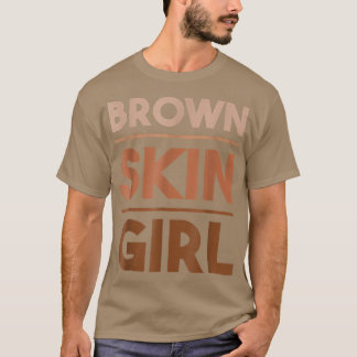 Camiseta Rapariga Marrom Melanin Rainha Junteente Preto Sua