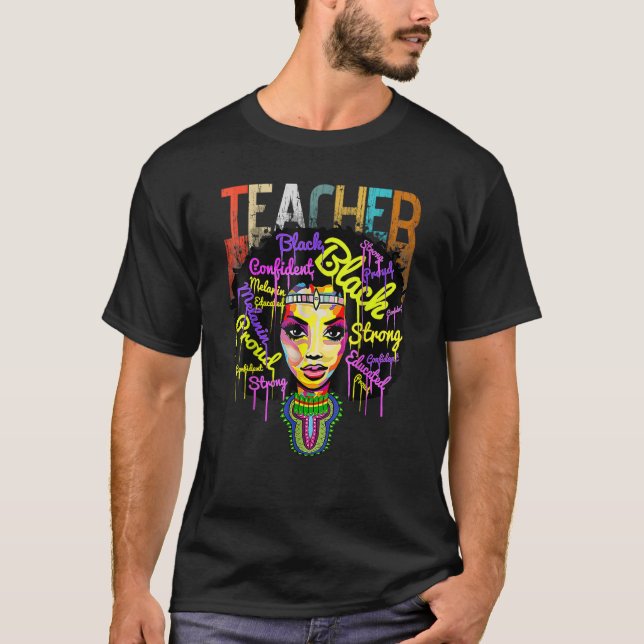 Camiseta Rapariga Melanin Black History Month Outfit Profes (Frente)