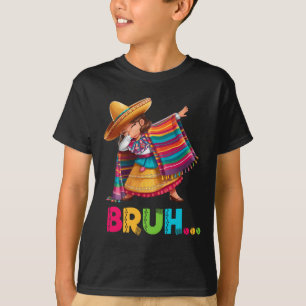 Camiseta Rapariga Mexicana Dabbing Bruh Poncho Engraçado Ci