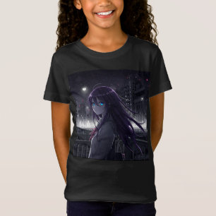 Camiseta Rapariga na ponte, manga pela Natasha Us