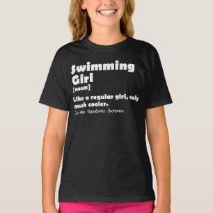 Camiseta Rapariga Nadadora Definição Engraçada Nadadora Rap