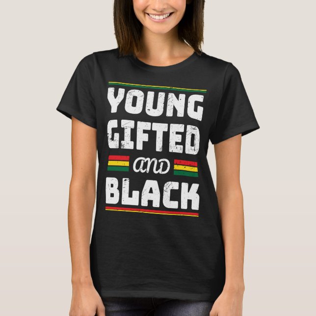 Camiseta Rapariga Negra Menina Mágica e História Negra (Frente)